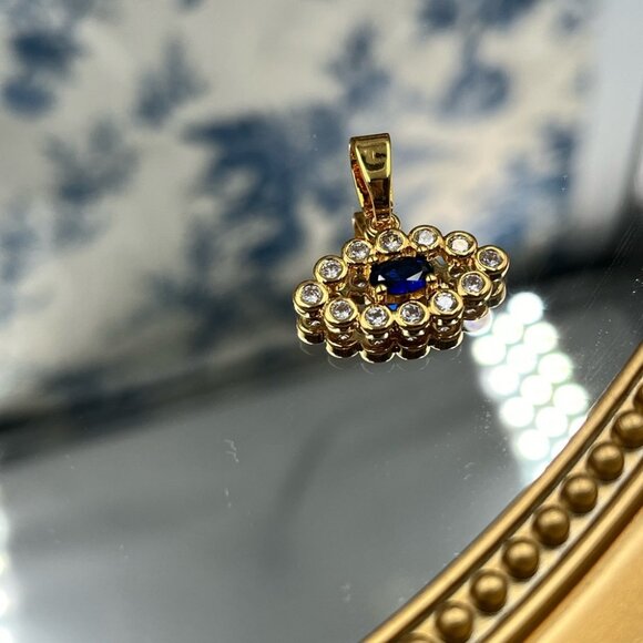 🆕 CRYSTAL HAZE 🧿 BNWT The Evil Eye Pendant - 18K Gold Plated Brass - Picture 5 of 16